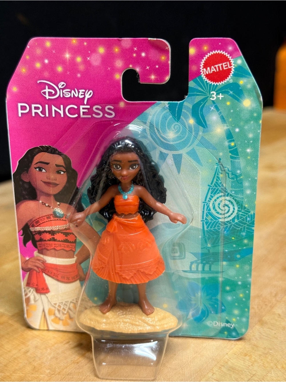 Mattel Disney Princess Moana Figure in Orange Dress with Turquoise Necklace